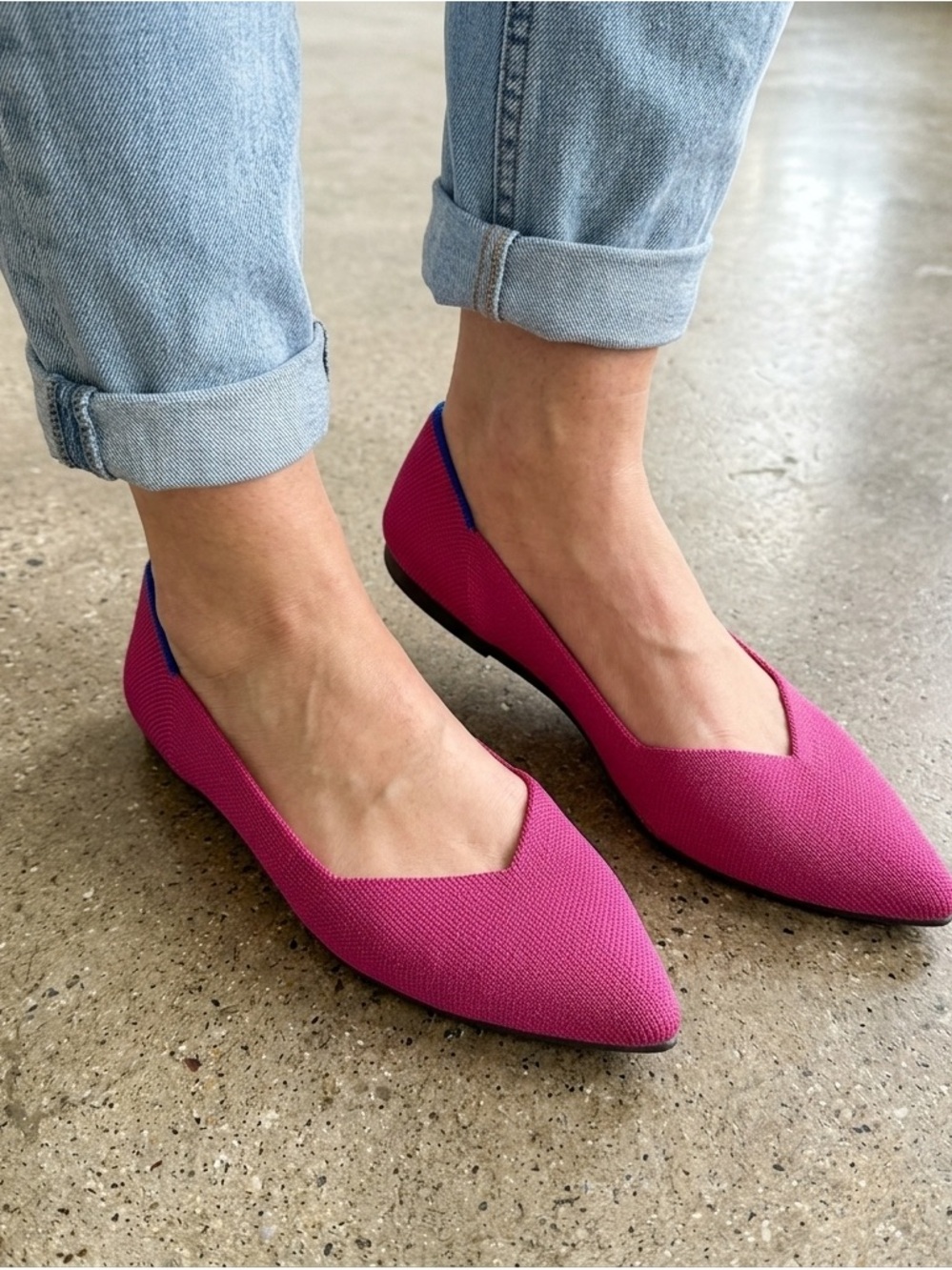 Rothy’s The Point in Hot Pink / Fuchsia — Women’s Size 9